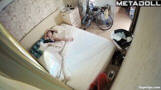 Russian teenager sleeps half naked