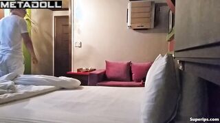 Korean naughty couple fucks in a hotel