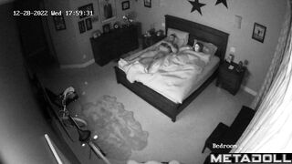 Mature American couple has night sex