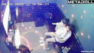 Korean college couple at karaoke