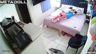 Latin busty girl gets fucked in her bed