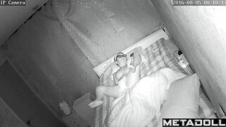 Korean college girl masturbates on her bed