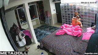 Chubby Latina woman gets fucked in her bed
