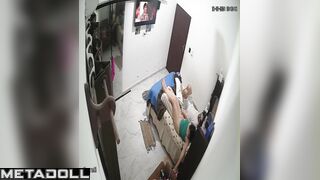 Tattooed English brunette mature wife gives her husband a sloppy blowjob spy cam