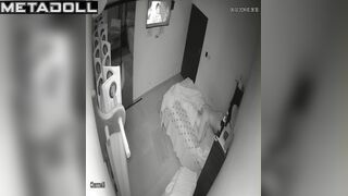 Tattooed English brunette mature wife gives her husband a sloppy blowjob spy cam