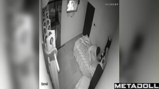 Tattooed English brunette mature wife gives her husband a sloppy blowjob spy cam