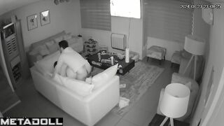 Naughty naked French brunette woman fucks a stranger voyeur cam