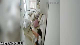Naked Swiss step-mom has squirting orgasms while masturbating with a dildo