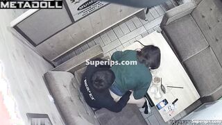 Korean college couple fucks in a coffee shop