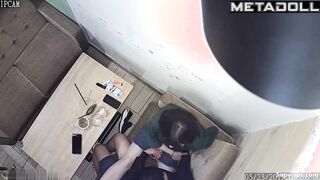 Korean college couple fucks in a coffee shop