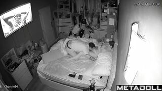 Dirty couple having sex until they fall asleep voyeur cam