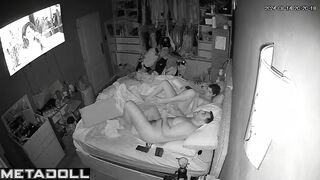 Dirty couple having sex until they fall asleep voyeur cam