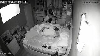 Dirty couple having sex until they fall asleep voyeur cam