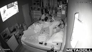 Dirty couple having sex until they fall asleep voyeur cam