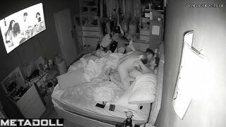 Dirty couple having sex until they fall asleep voyeur cam