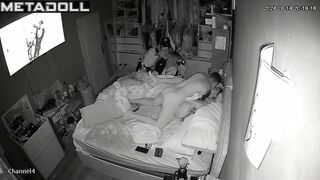Dirty couple having sex until they fall asleep voyeur cam
