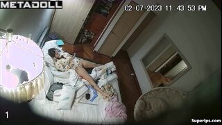 Brunette Latina girl masturbates with a vibrator