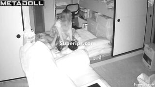 Korean woman rides her husband