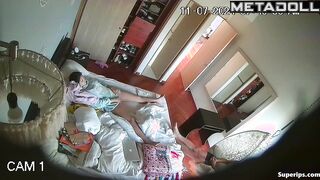 Stepdad watches his daughter masturbate