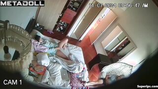Stepdad watches his daughter masturbate