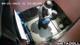 Naughty Korean couple in a karaoke room