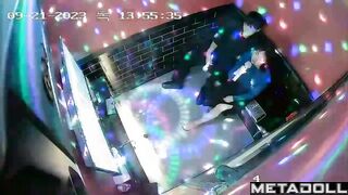 Naughty Korean couple in a karaoke room