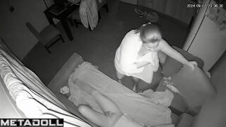Young lovers having sex until they fall asleep hidden cam