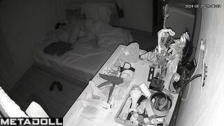 Amazing new couple having sex wildly in their bed recording