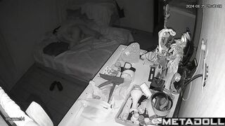 Amazing new couple having sex wildly in their bed recording