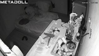 Amazing new couple having sex wildly in their bed recording