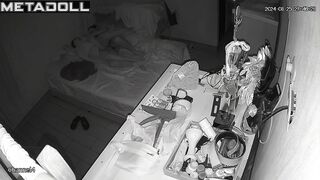 Amazing new couple having sex wildly in their bed recording