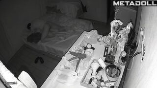 Amazing new couple having sex wildly in their bed recording
