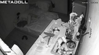 Amazing new couple having sex wildly in their bed recording