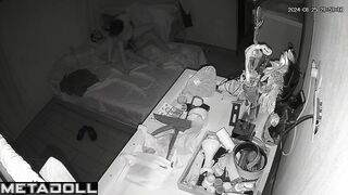 Amazing new couple having sex wildly in their bed recording