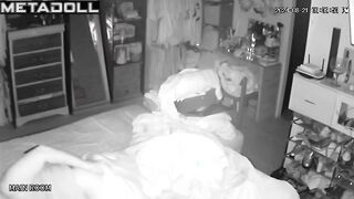 Young lovers having sex on their bed hard spy cam record