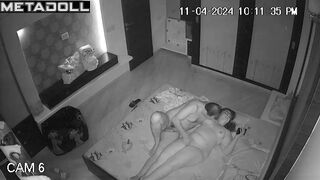 Beautiful dirty couple fuck brutally in their bed voyeur cam