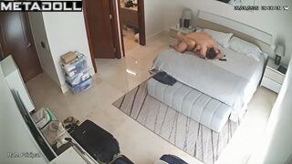 Mature New Zealander brunette MILF sex in the living room hidden camera