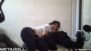 Korean girl fucks with her boyfriend on the floor