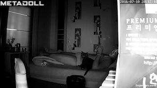 Chubby Korean girl masturbates on her bed