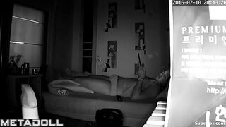 Chubby Korean girl masturbates on her bed