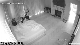Rich British couple fucks in their bed