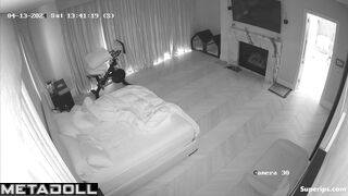 Rich British couple fucks in their bed
