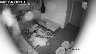 Korean couple fucks in their living room