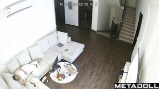 Old American brunette step-mom receives oral sex voyeur cam