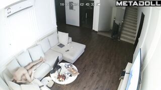 Old American brunette step-mom receives oral sex voyeur cam