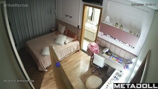 Chunky Greek brunette mother with big natural tits in sexy underwear