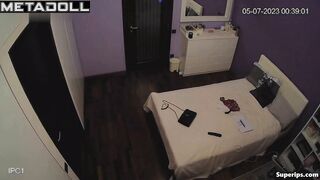 Beautiful naked European girl in her room