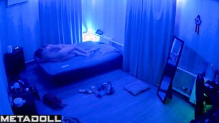 Horny European couple fucks in their room