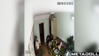 Innocent Belgian brunette doctor masturbates while watching orgy porn