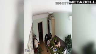 Innocent Belgian brunette doctor masturbates while watching orgy porn